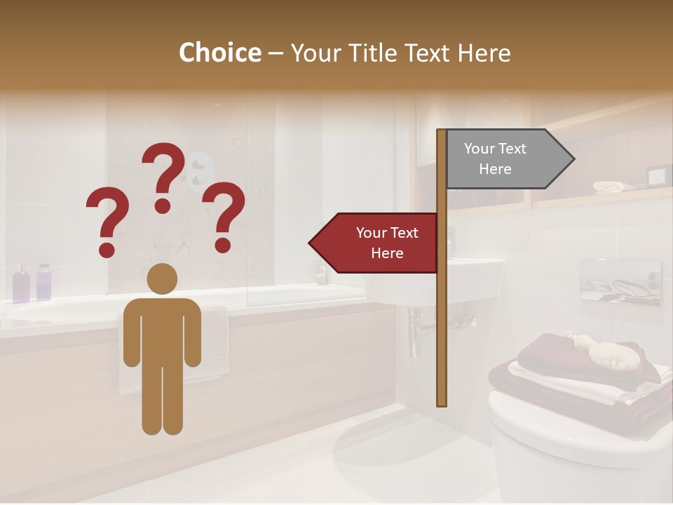 A Bath Room With A Toilet A Sink And A Bath Tub PowerPoint Template