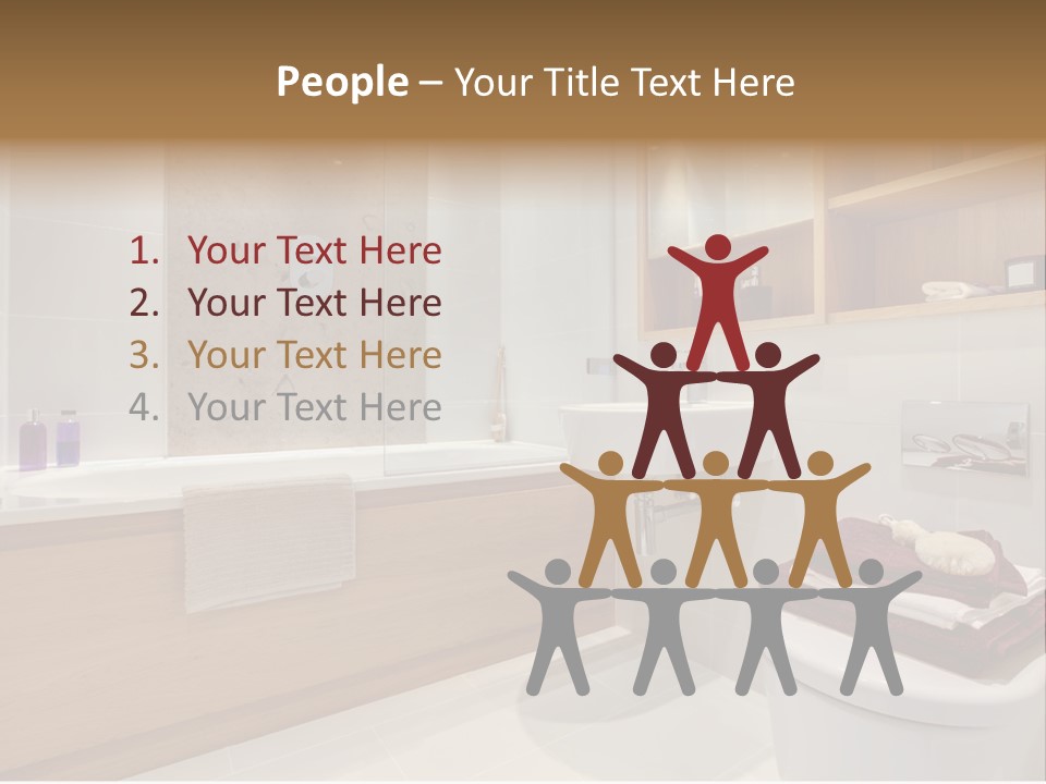 A Bath Room With A Toilet A Sink And A Bath Tub PowerPoint Template