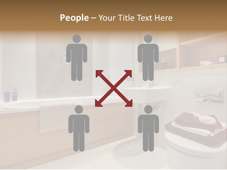 A Bath Room With A Toilet A Sink And A Bath Tub PowerPoint Template