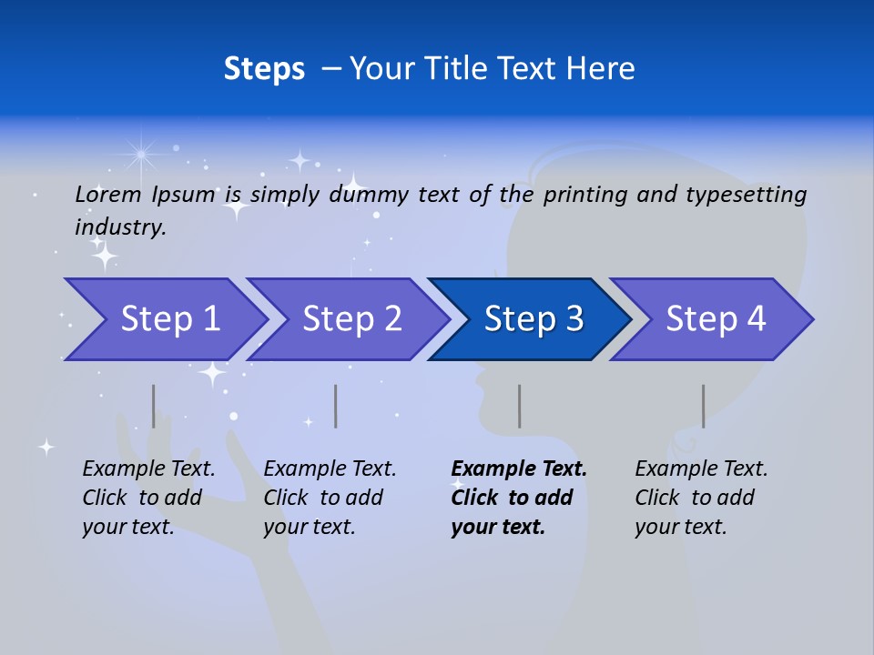 A Silhouette Of A Woman Holding A Star In Her Hand PowerPoint Template
