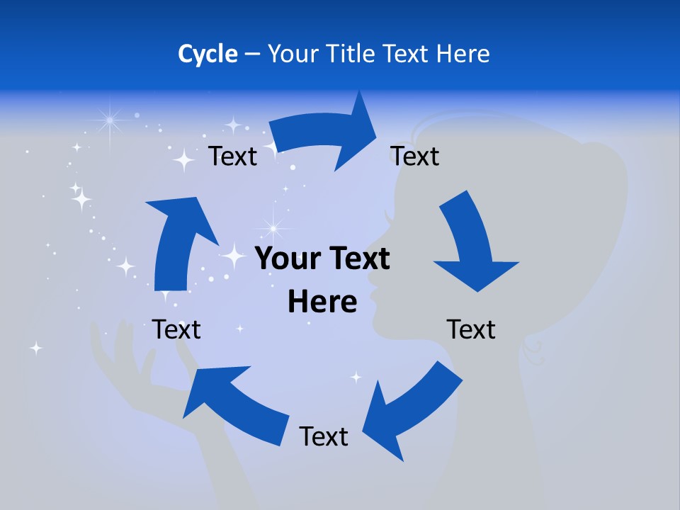 A Silhouette Of A Woman Holding A Star In Her Hand PowerPoint Template