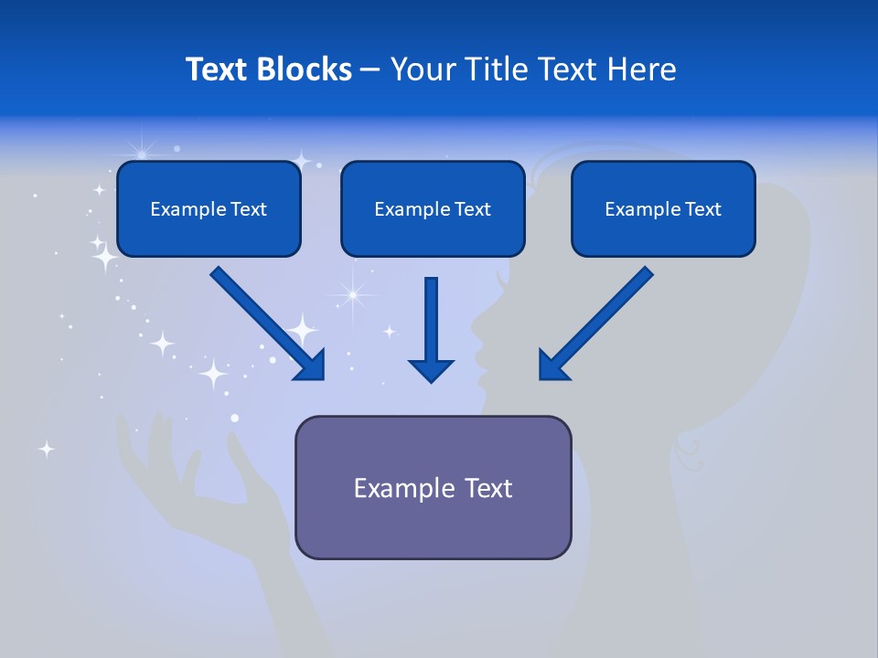 A Silhouette Of A Woman Holding A Star In Her Hand PowerPoint Template