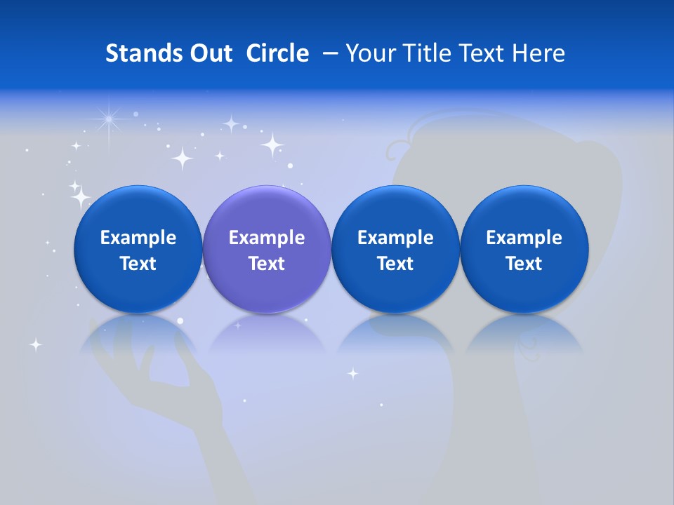 A Silhouette Of A Woman Holding A Star In Her Hand PowerPoint Template