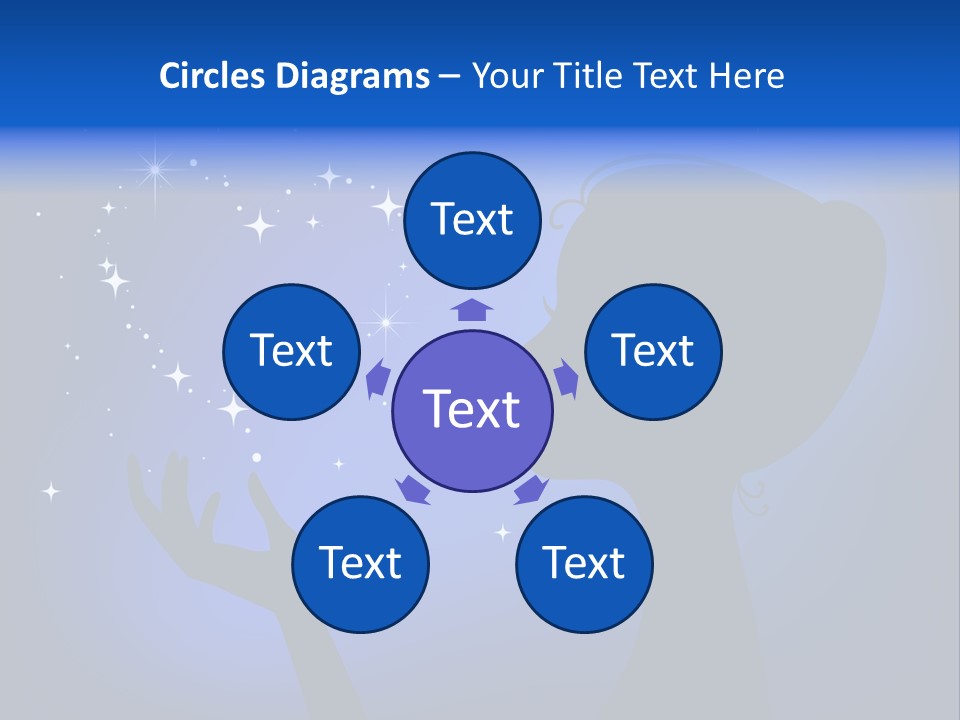 A Silhouette Of A Woman Holding A Star In Her Hand PowerPoint Template