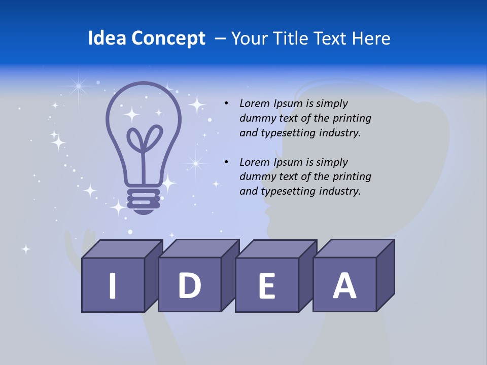 A Silhouette Of A Woman Holding A Star In Her Hand PowerPoint Template