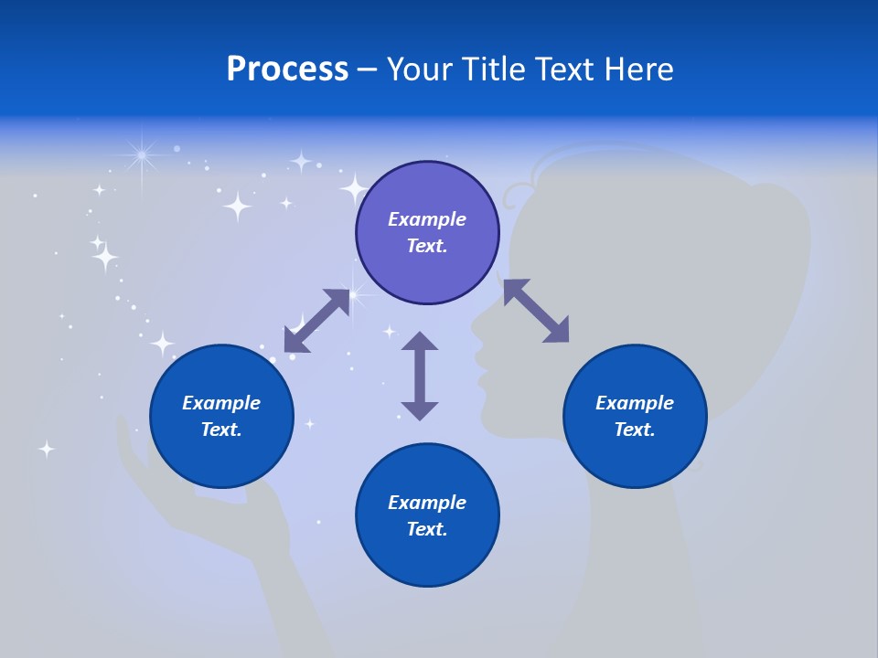 A Silhouette Of A Woman Holding A Star In Her Hand PowerPoint Template