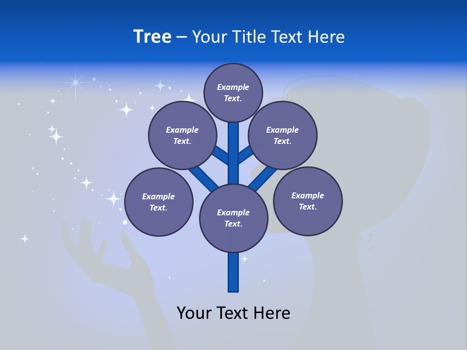 A Silhouette Of A Woman Holding A Star In Her Hand PowerPoint Template