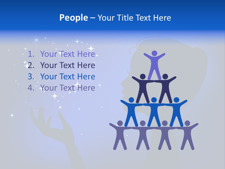 A Silhouette Of A Woman Holding A Star In Her Hand PowerPoint Template