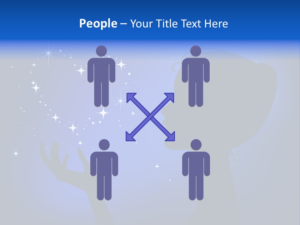 A Silhouette Of A Woman Holding A Star In Her Hand PowerPoint Template