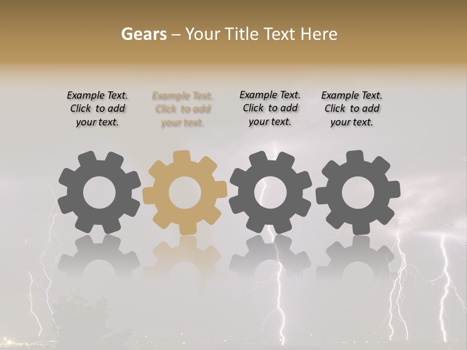 Disorganized Floor Chair PowerPoint Template