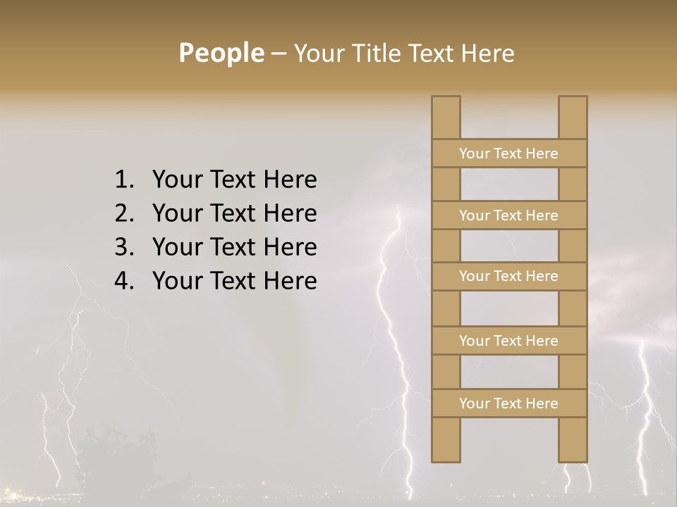Disorganized Floor Chair PowerPoint Template