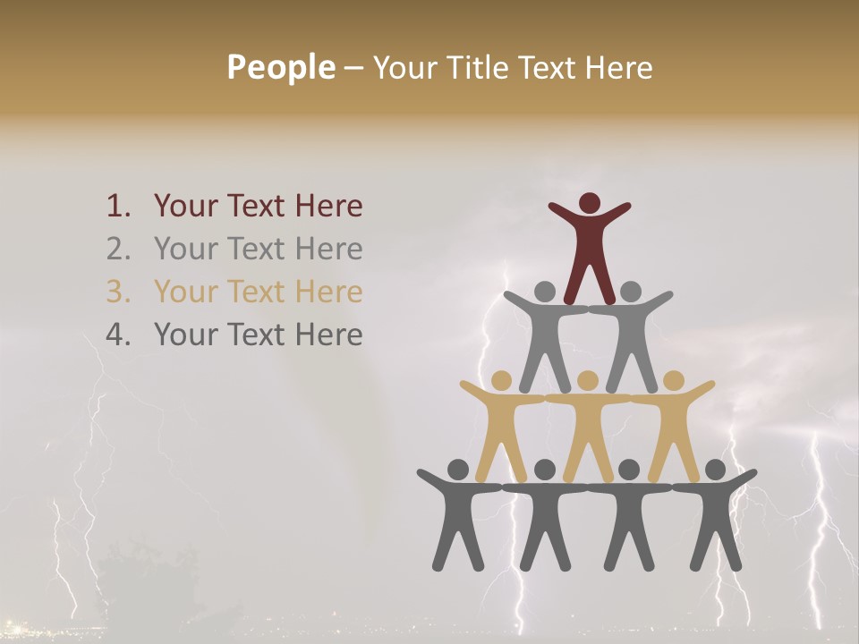 Disorganized Floor Chair PowerPoint Template