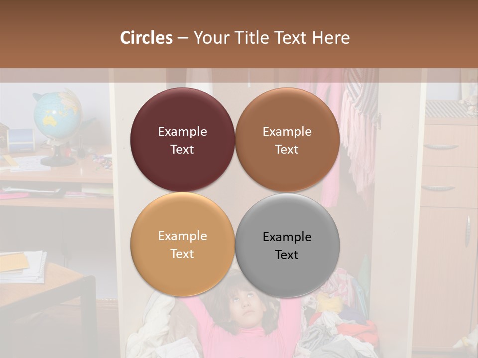Disorganized Floor Chair PowerPoint Template