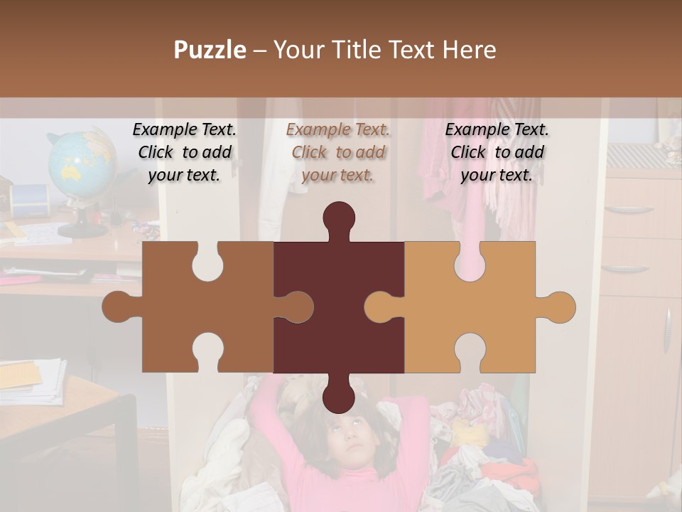 Disorganized Floor Chair PowerPoint Template