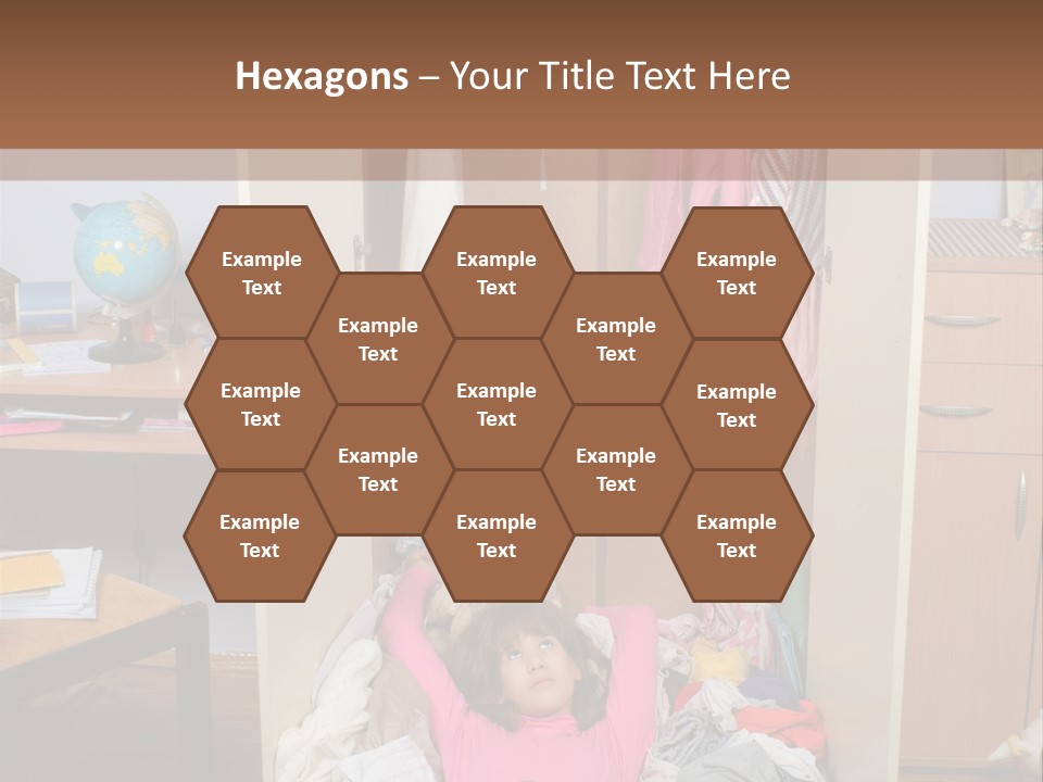 Disorganized Floor Chair PowerPoint Template