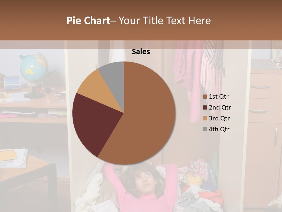 Disorganized Floor Chair PowerPoint Template