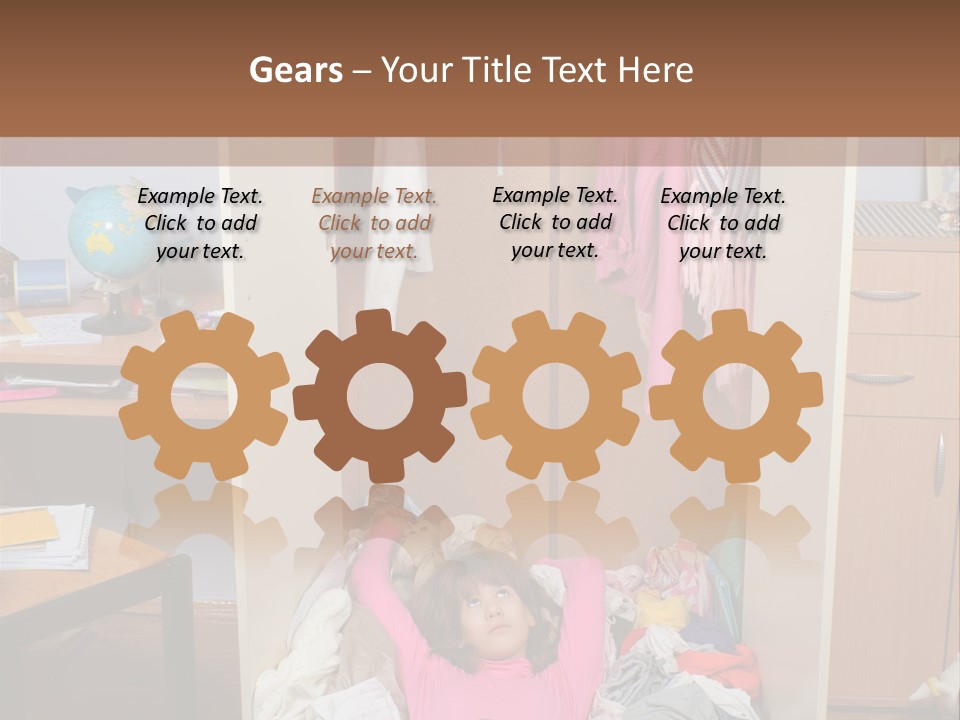 Disorganized Floor Chair PowerPoint Template