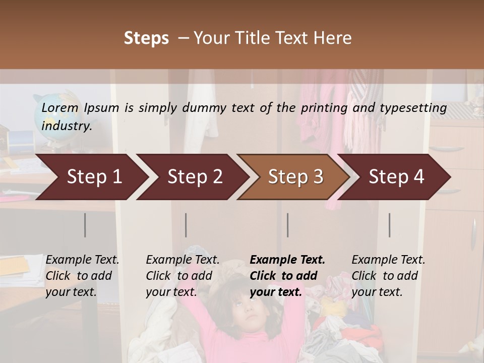 Disorganized Floor Chair PowerPoint Template