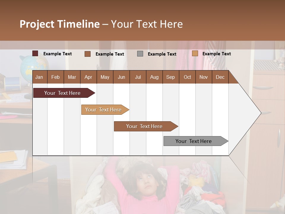 Disorganized Floor Chair PowerPoint Template