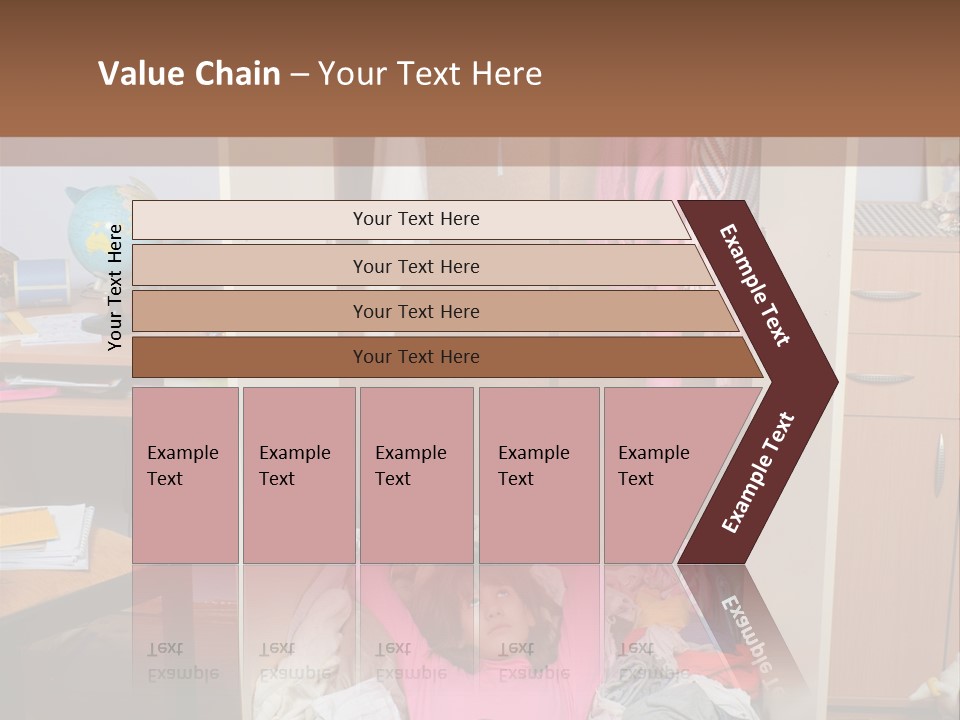 Disorganized Floor Chair PowerPoint Template