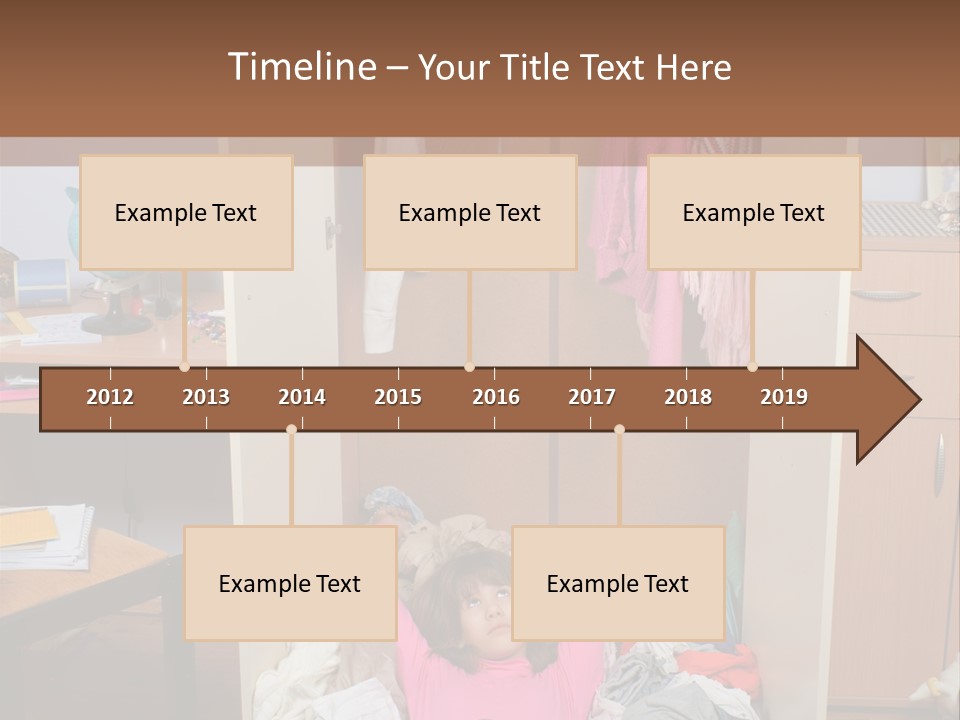 Disorganized Floor Chair PowerPoint Template