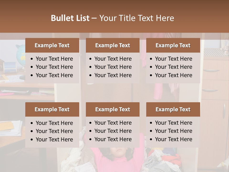 Disorganized Floor Chair PowerPoint Template