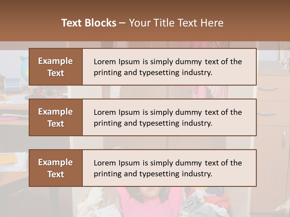 Disorganized Floor Chair PowerPoint Template