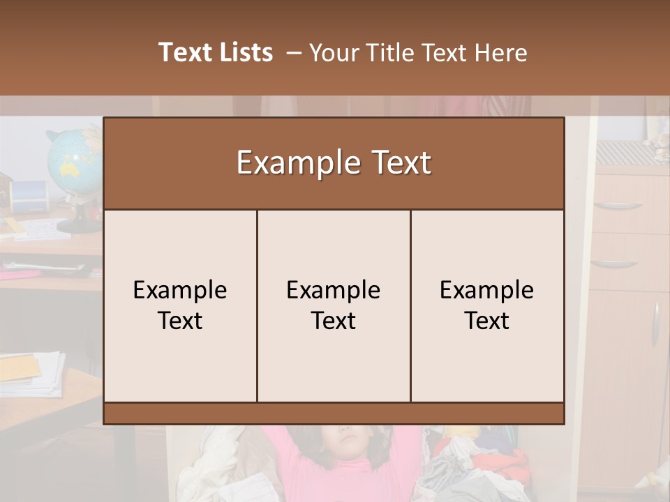 Disorganized Floor Chair PowerPoint Template