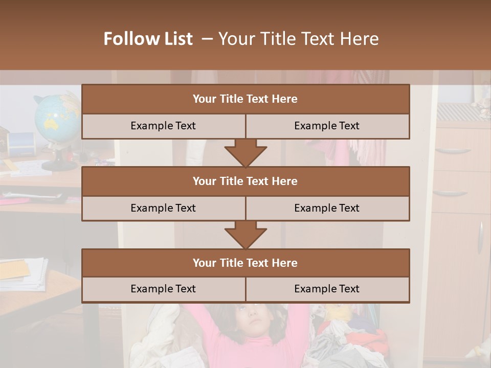 Disorganized Floor Chair PowerPoint Template