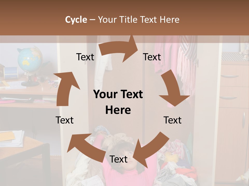 Disorganized Floor Chair PowerPoint Template