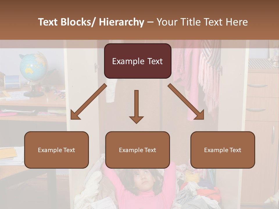 Disorganized Floor Chair PowerPoint Template