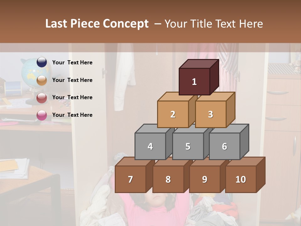 Disorganized Floor Chair PowerPoint Template