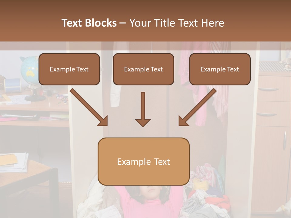 Disorganized Floor Chair PowerPoint Template