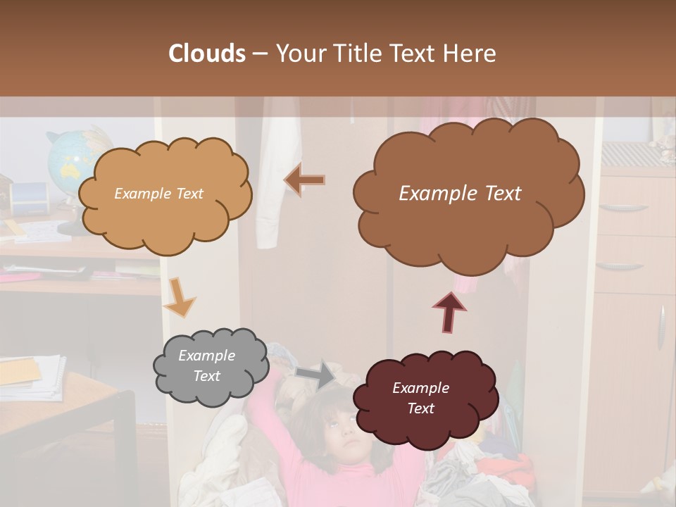 Disorganized Floor Chair PowerPoint Template