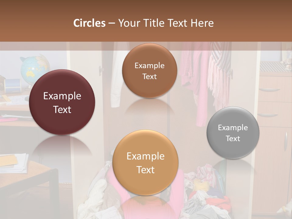 Disorganized Floor Chair PowerPoint Template