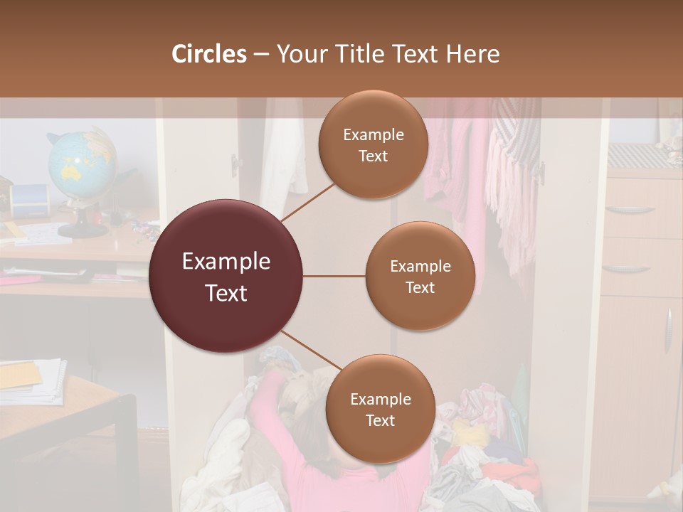 Disorganized Floor Chair PowerPoint Template