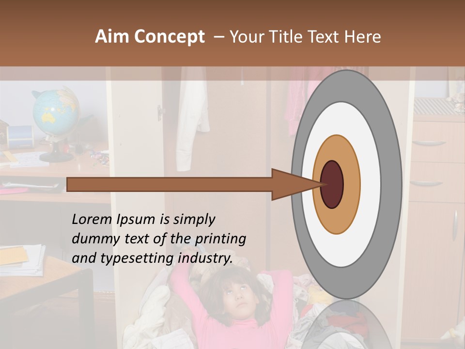 Disorganized Floor Chair PowerPoint Template