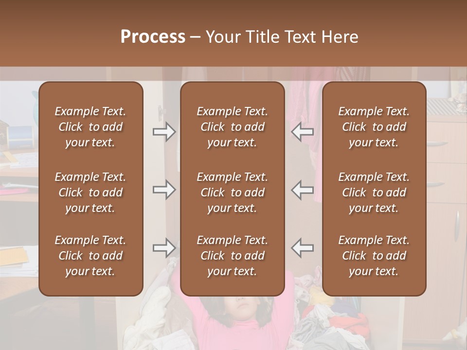 Disorganized Floor Chair PowerPoint Template