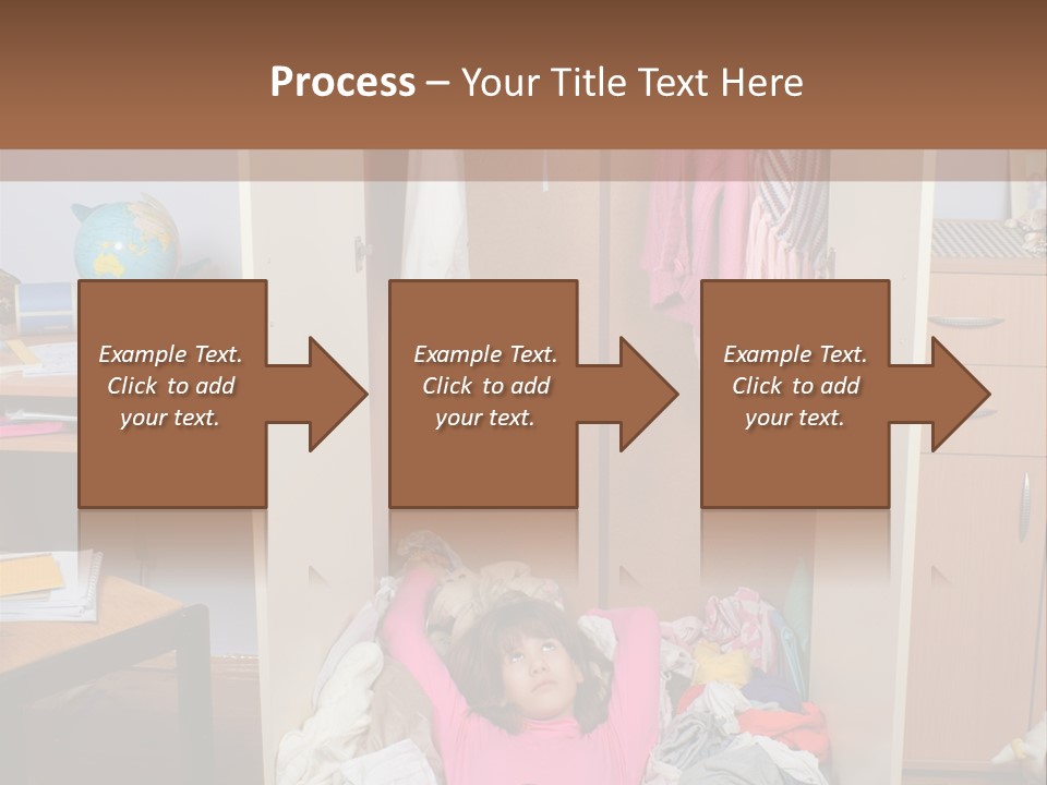 Disorganized Floor Chair PowerPoint Template