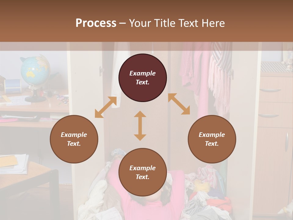 Disorganized Floor Chair PowerPoint Template
