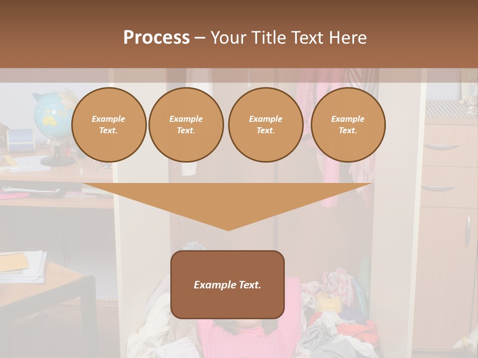 Disorganized Floor Chair PowerPoint Template