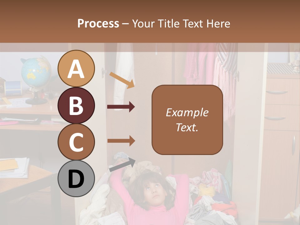Disorganized Floor Chair PowerPoint Template