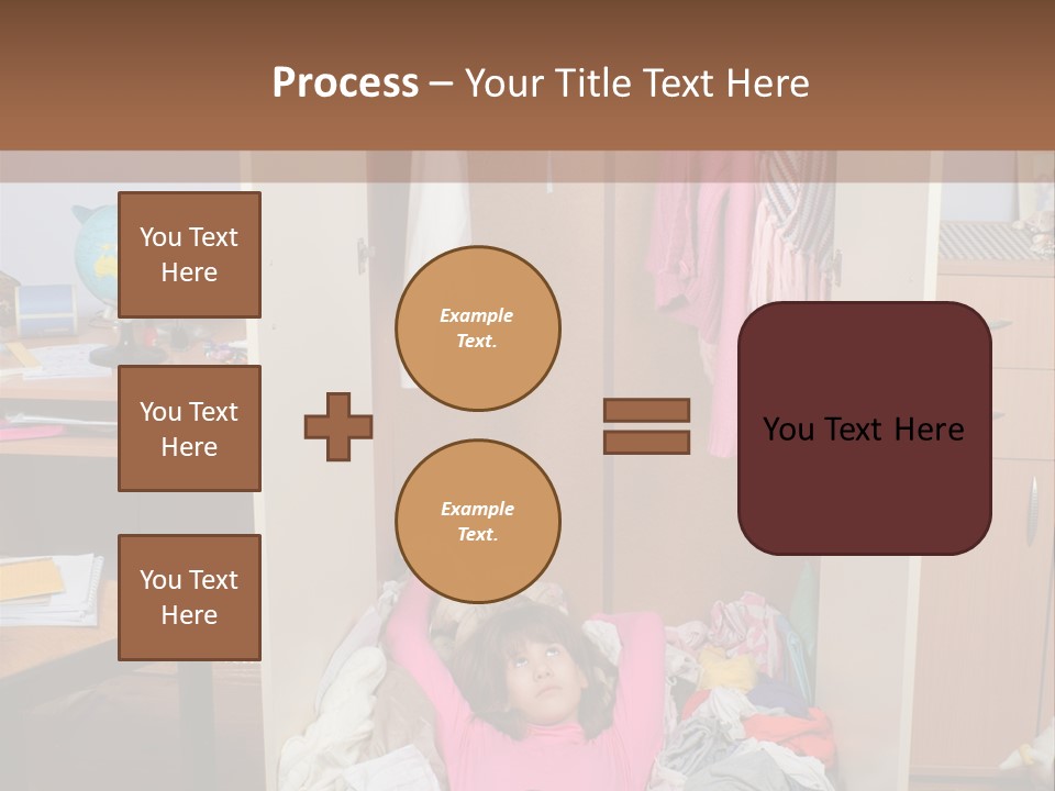 Disorganized Floor Chair PowerPoint Template