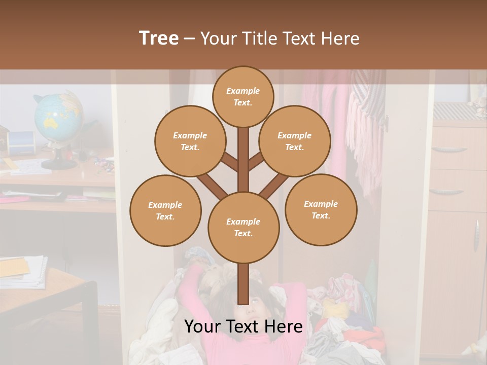 Disorganized Floor Chair PowerPoint Template