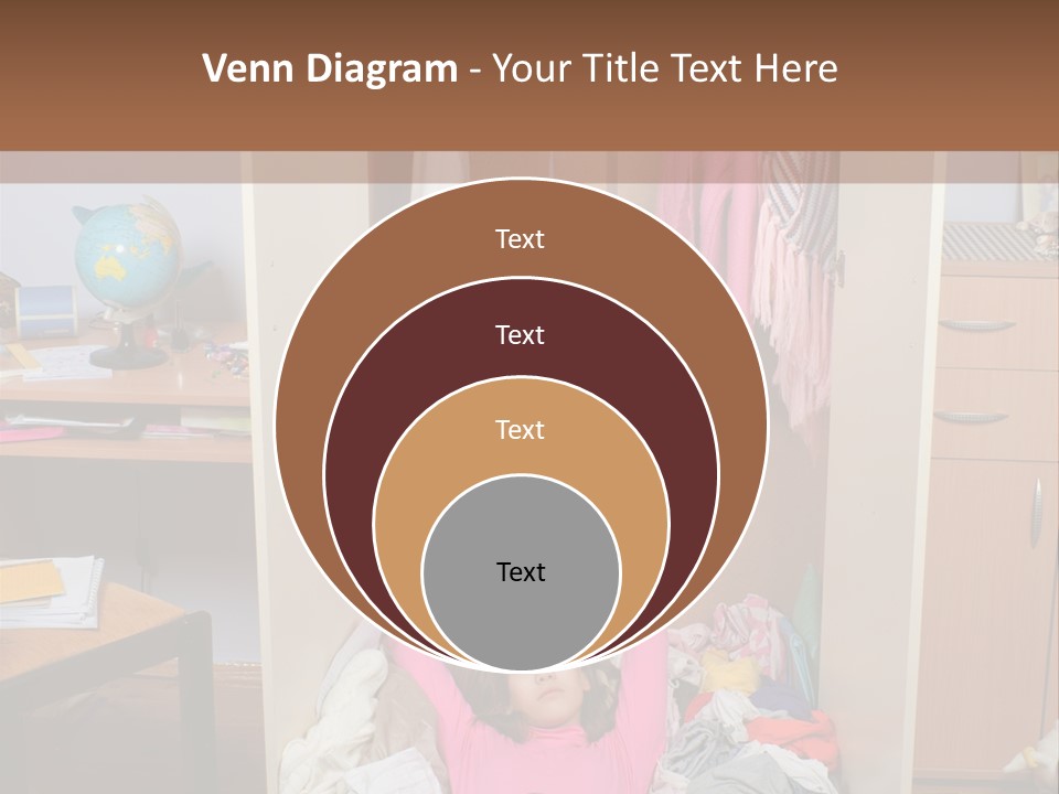 Disorganized Floor Chair PowerPoint Template