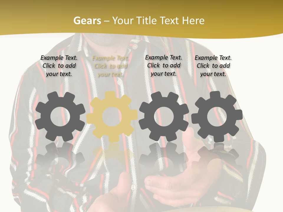 A Man Is Holding A Drum In Front Of Him PowerPoint Template