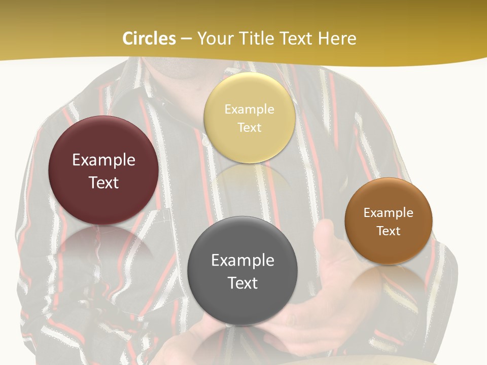 A Man Is Holding A Drum In Front Of Him PowerPoint Template