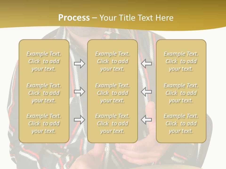 A Man Is Holding A Drum In Front Of Him PowerPoint Template