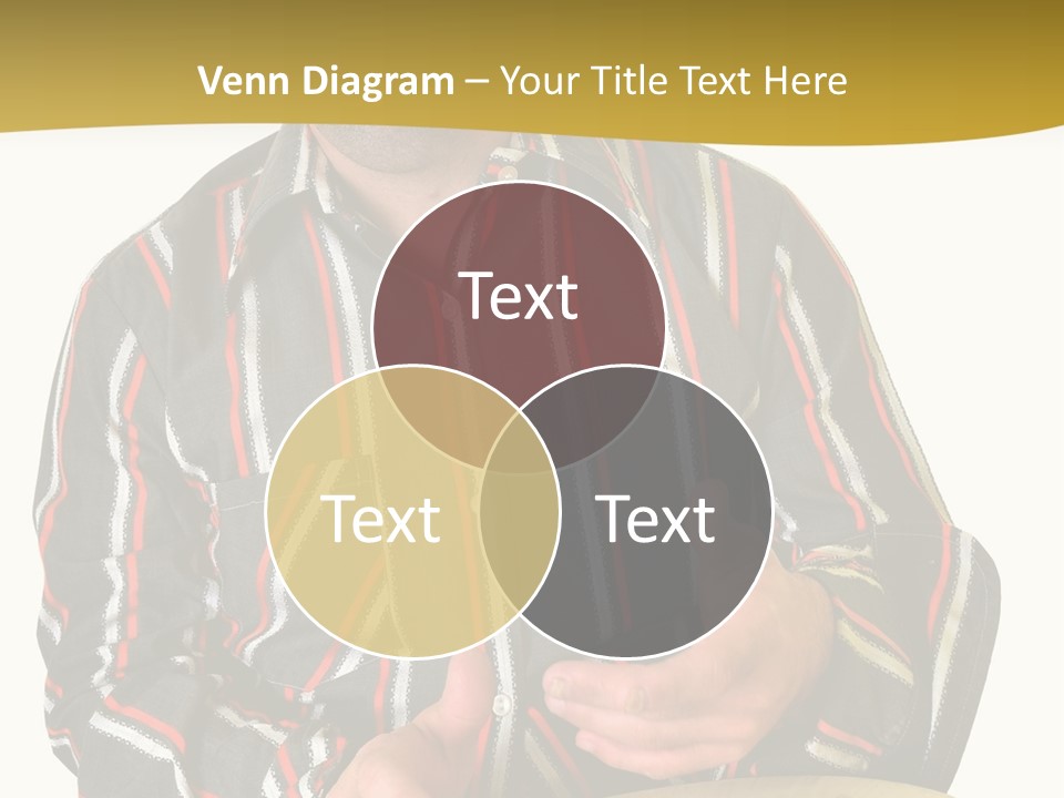 A Man Is Holding A Drum In Front Of Him PowerPoint Template