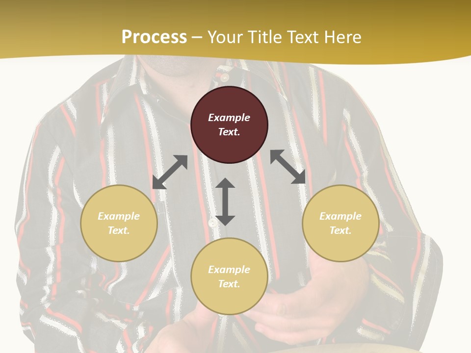 A Man Is Holding A Drum In Front Of Him PowerPoint Template
